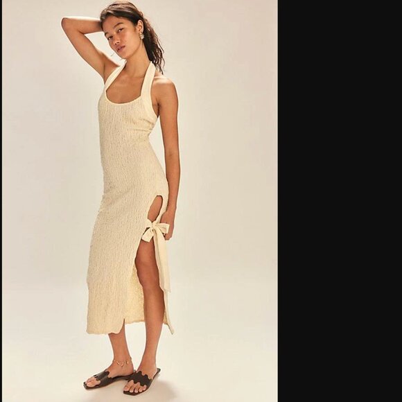 Free People Free-Est Women Natural Sea Foam Midi Dress Size S NWOT 98$+TAX - Picture 2 of 8